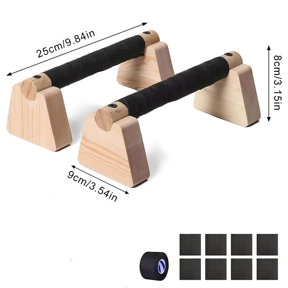Wooden Push-Up Bars – Non-Slip Parallettes