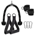 Cable Machine Attachment Kit – Handles, Ankle Strap and Tricep Rope