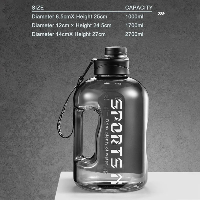 Large Capacity Water Jug 2.7L / 1.7L – Leak-Proof