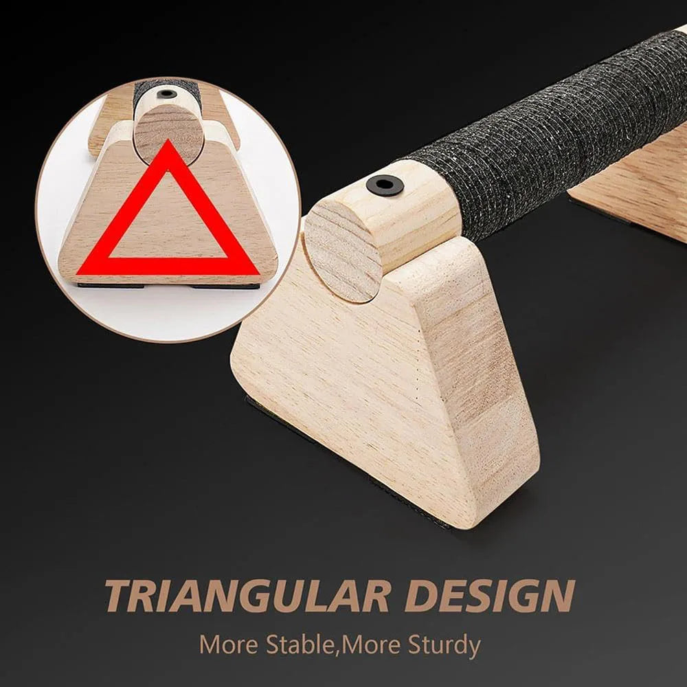 Wooden Push-Up Bars – Non-Slip Parallettes
