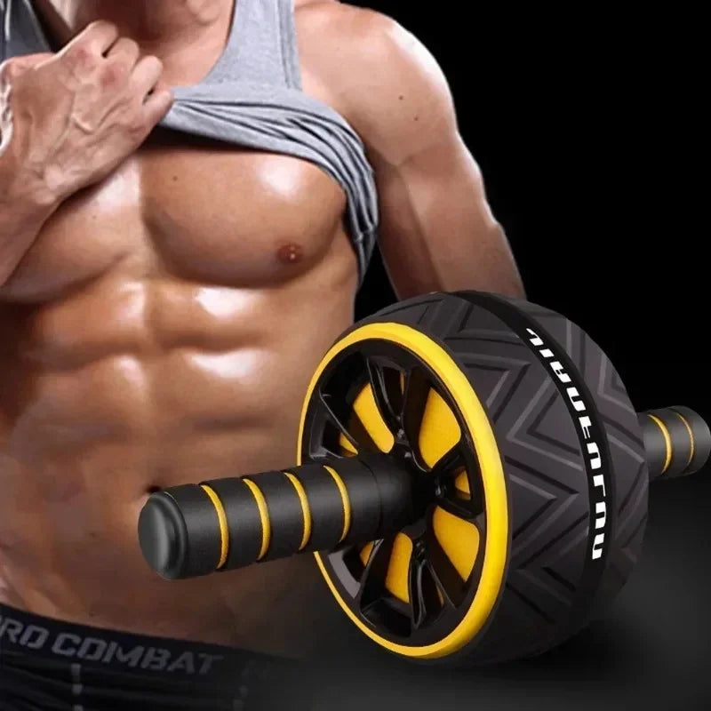 Dual-Wheel Silent Ab Roller with Non-Slip Base