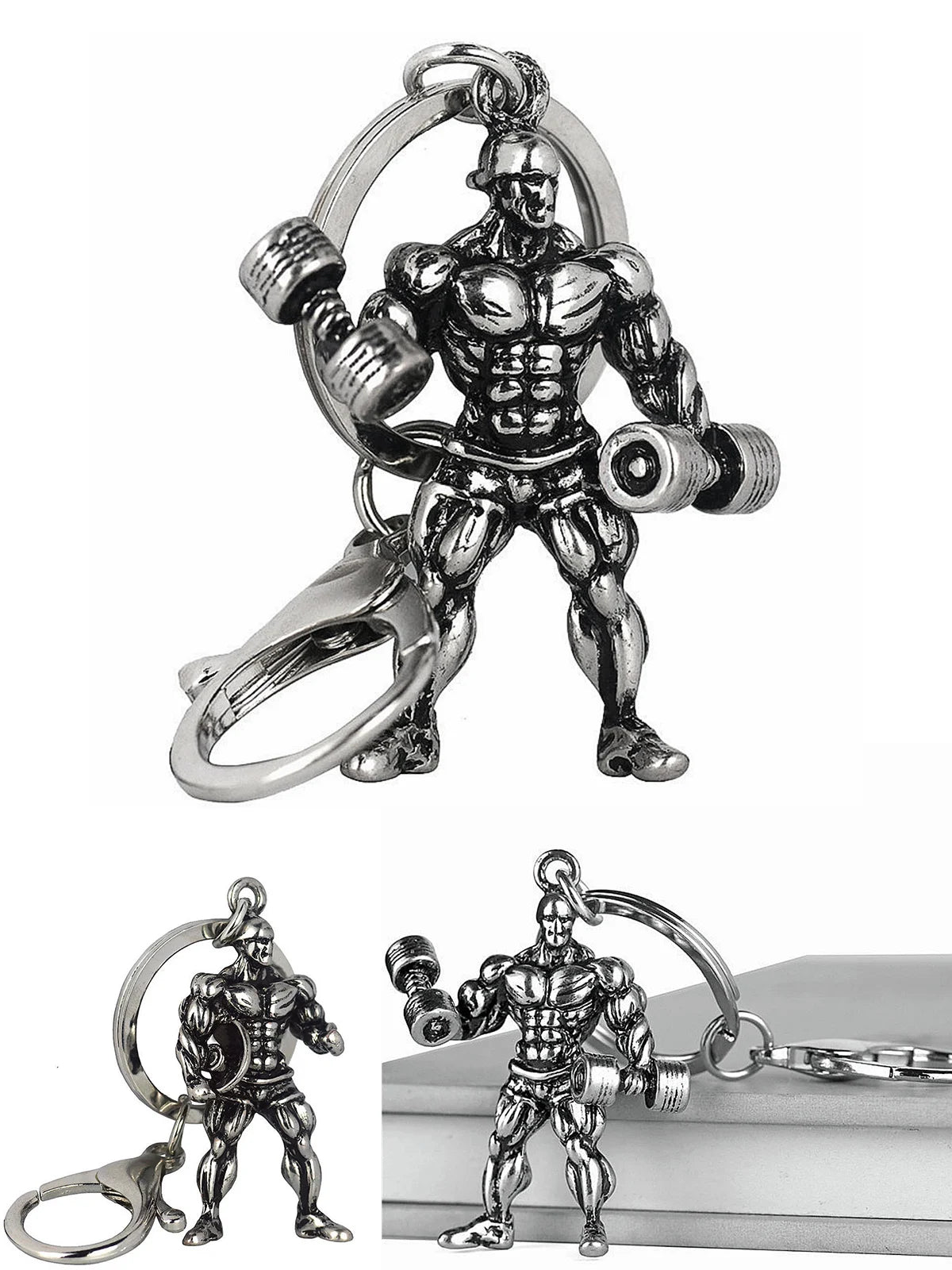 Alloy Dumbbell Keychain – Gym Gift